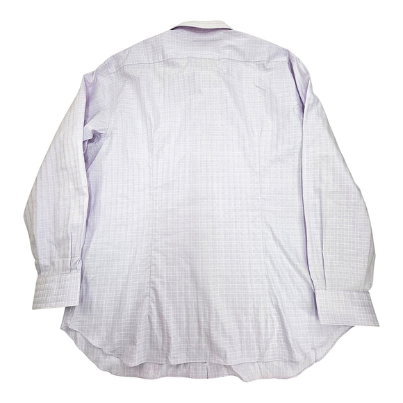 Quiet Luxury Brioni Dress Shirt Men’s XL Lavender Windowpane Made in Italy - Picture 11 of 16